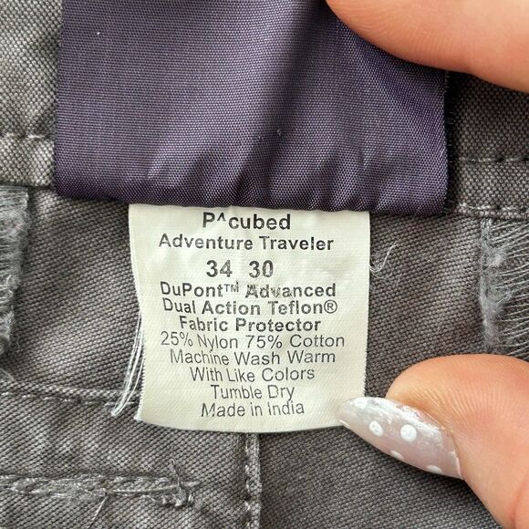 Clothing Arts P Cubed Adventure Traveler Cargo Pants Men 34x30 Pick Pocket Proof - Picture 6 of 10